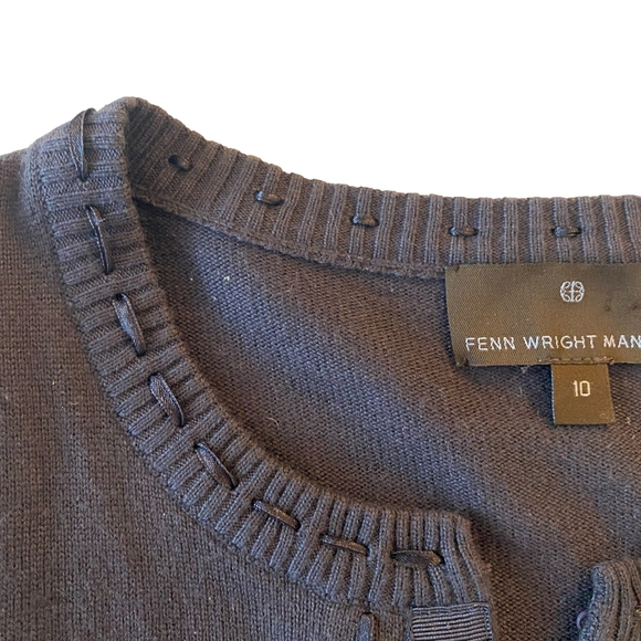 Fenn Wright Manson Cardigan with Silk, Cashmere, Polymide, and viscose Sz 10Y - Picture 4 of 6